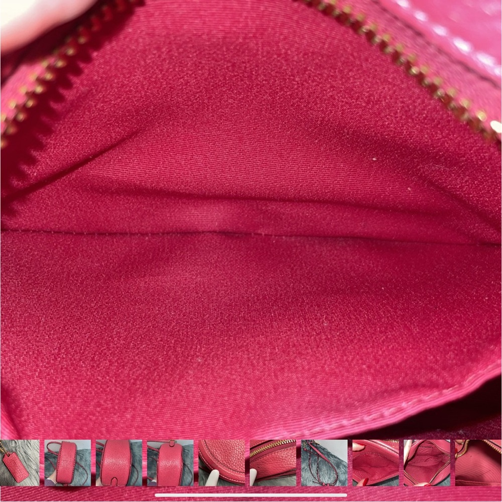 Coach Pink Leather Crossbody Bag with Embossed Design - Picture 13 of 14